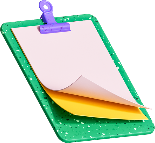 3D Clipboard with Paper